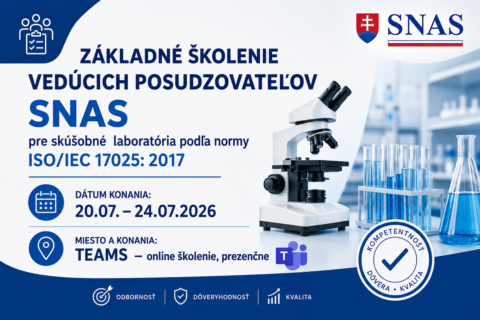 Základné školenie vedúcich posudzovateľov SNAS